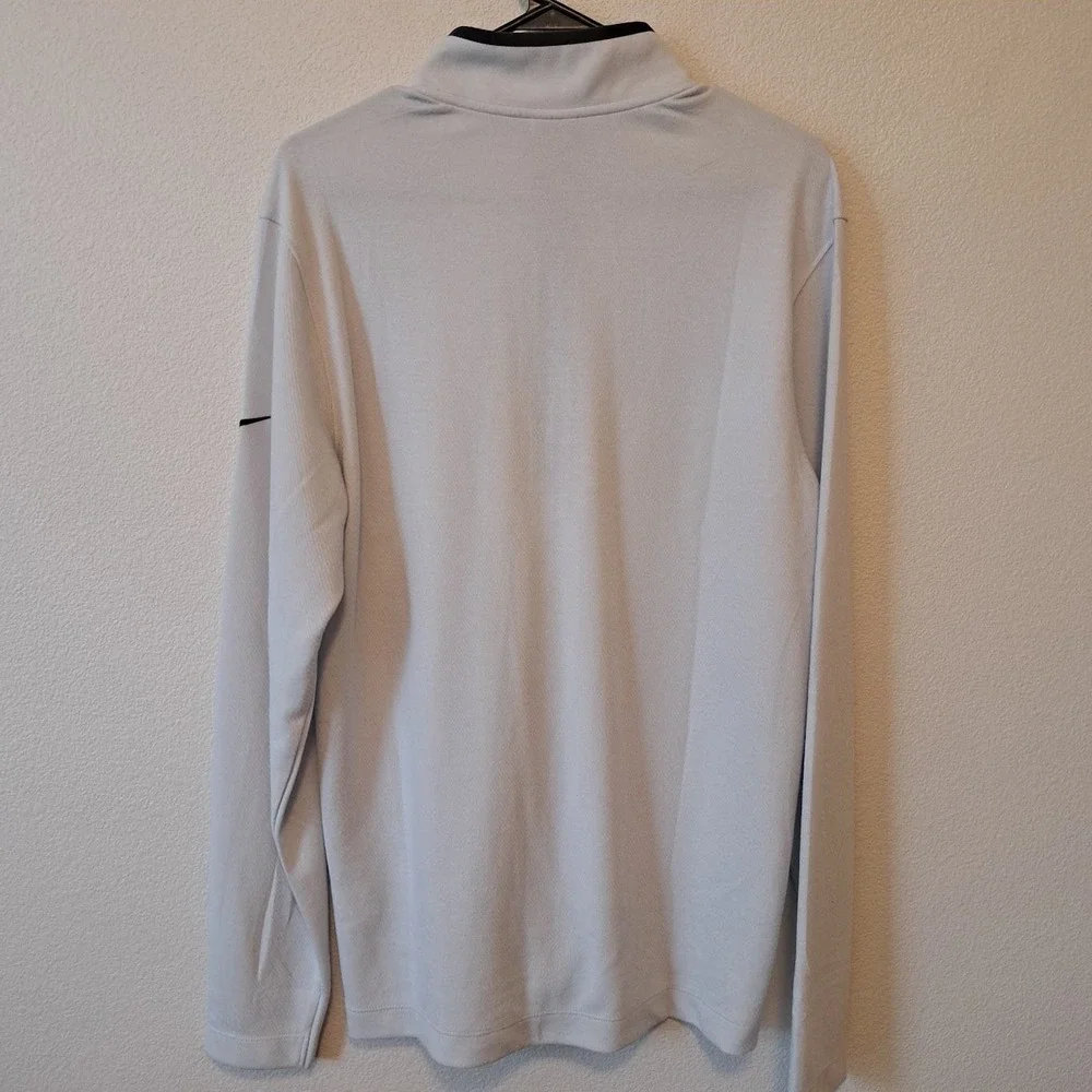 Nike Dri-FIT Mens Quarter Zip Pullover Light Grey Athletic Top M RN56323